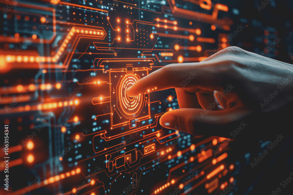 Human hand touching screen chatbot technology AI smart devices cyber security and future internet. Human hand touching screen chatbot technology AI smart devices cyber security and future internet.