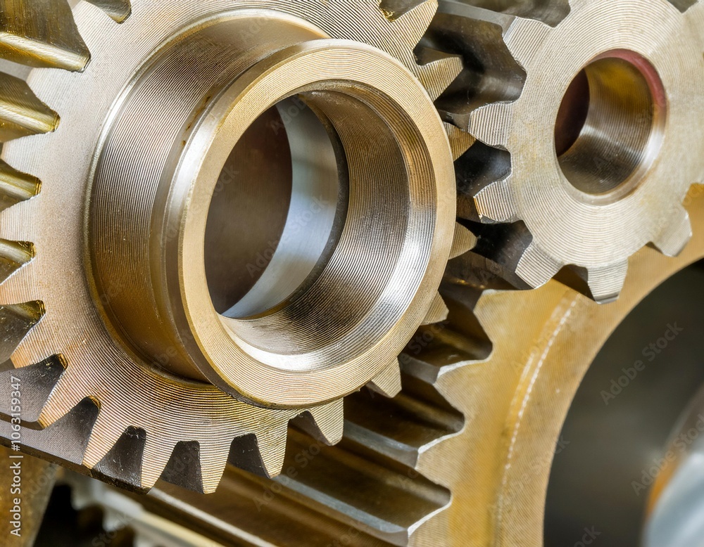 Mechanical gears interlocking, representing machinery, engineering, and mechanical systems. Mechanical gears interlocking, representing machinery, engineering, and mechanical systems.