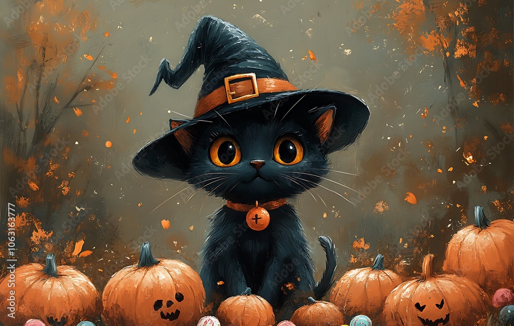 Playful Cat Sporting a Quirky Person Hat Playful Cat Sporting a Quirky Person Hat