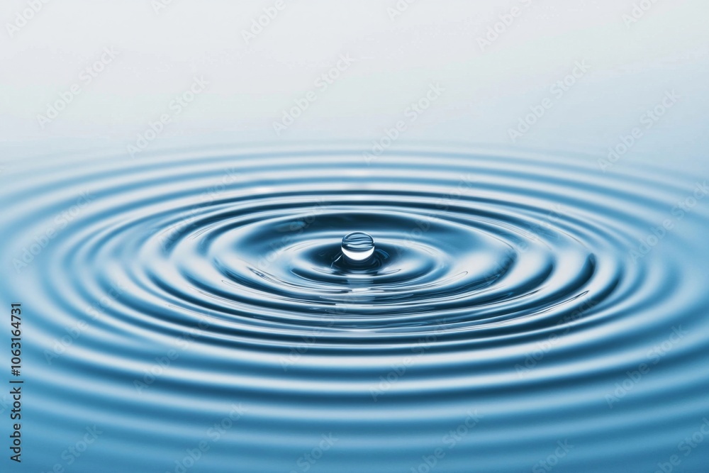 Tranquil Water Ripple: Serenity and Calmness Captured in a Single Droplet's Movement Tranquil Water Ripple: Serenity and Calmness Captured in a Single Droplet's Movement