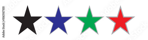 four stars icon rating symbol.