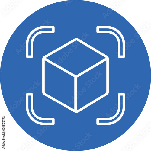 Object alignment line circle icon