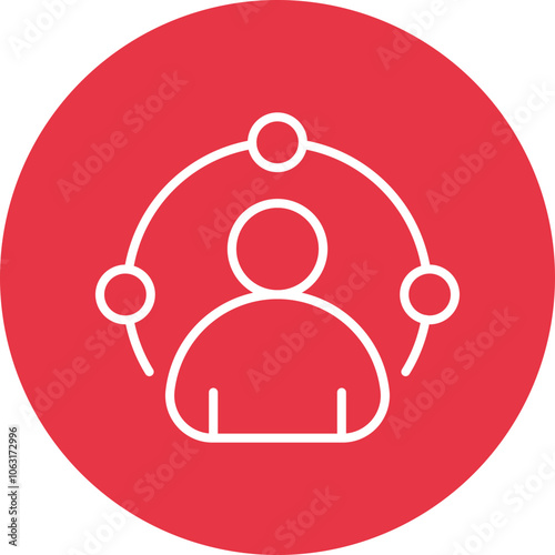 Immersive Experience line circle icon
