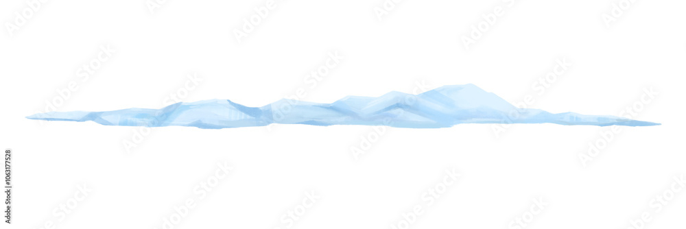 Iceberg border png sticker, transparent background