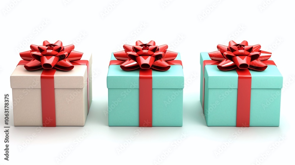 Soft Pastel Gift Boxes in Peach and Mint Colors Soft Pastel Gift Boxes in Peach and Mint Colors