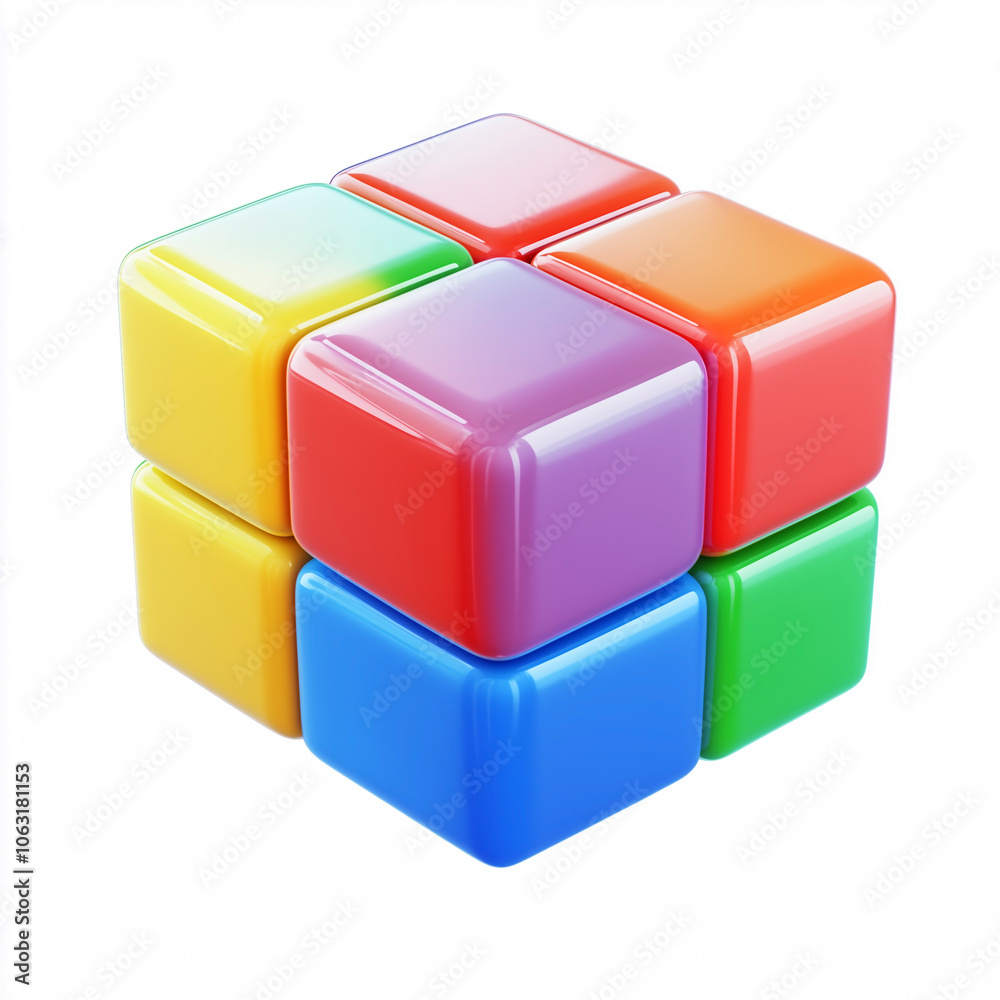 Cube on a white background Cube on a white background
