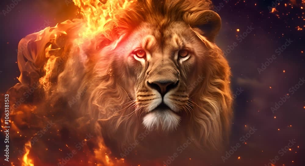 Lion on fire The Lion of Judahs Triumph in Smoke and Fire A Symbolic Journey of Faith and Redemption Video 4K Lion on fire The Lion of Judahs Triumph in Smoke and Fire A Symbolic Journey of Faith and Redemption Video 4K