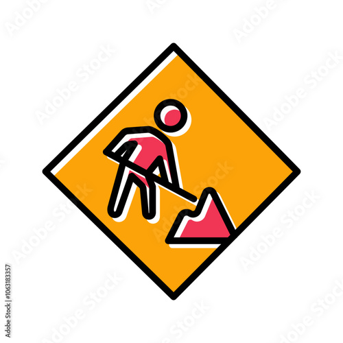 Construction Sign Vector Icon