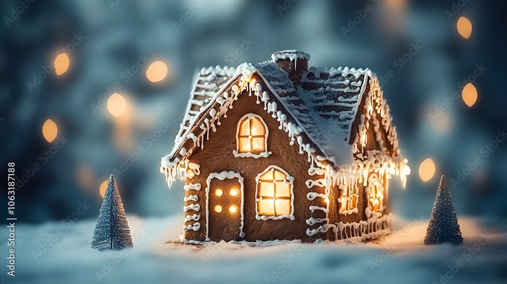 selbst gemachtes Pfefferkuchenhaus fürs Weihnachtsfest selbst gemachtes Pfefferkuchenhaus fürs Weihnachtsfest
