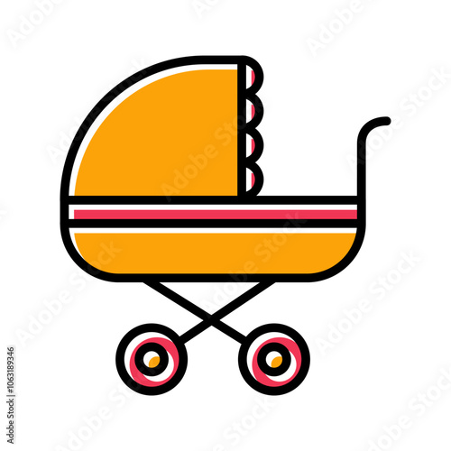 Stroller Time Vector Icon