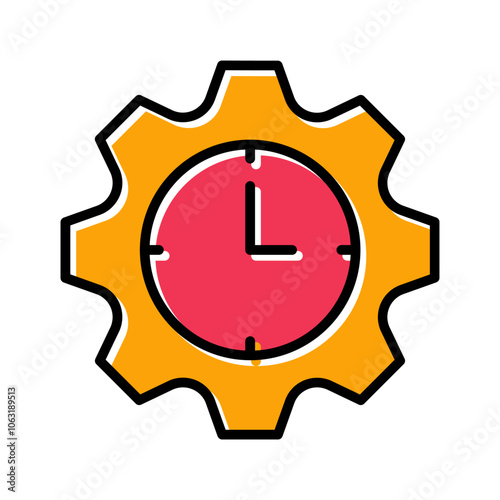 Time Allocation Vector Icon