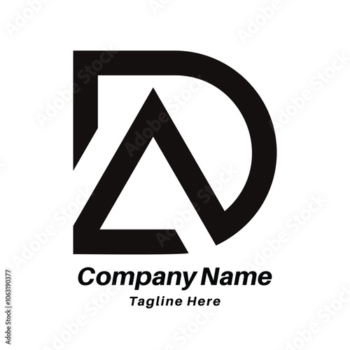 Free Download AD letter logo design icon - GFXLoad