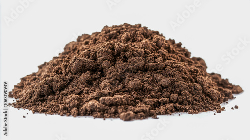 pile of soil isolated on white