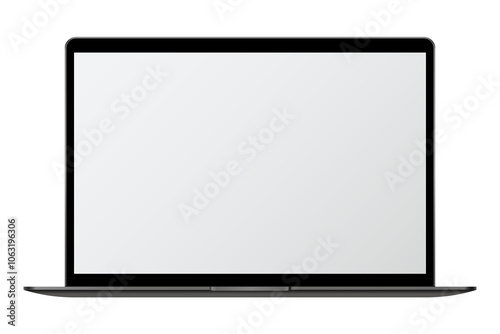 Png digital laptop mockup, transparent background