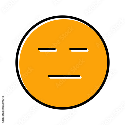 Neutral Face Vector Icon
