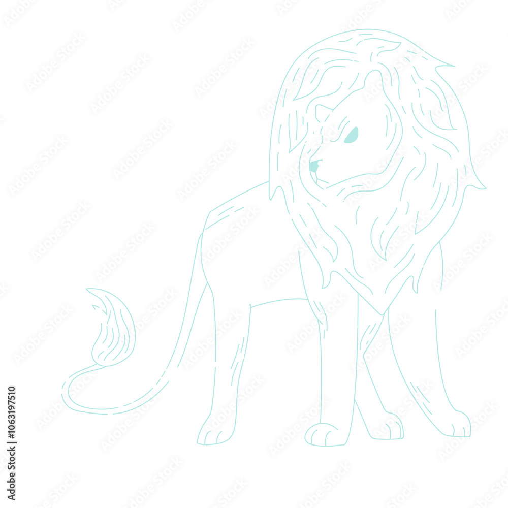 Obraz premium Png leo astrological sign design element, transparent background