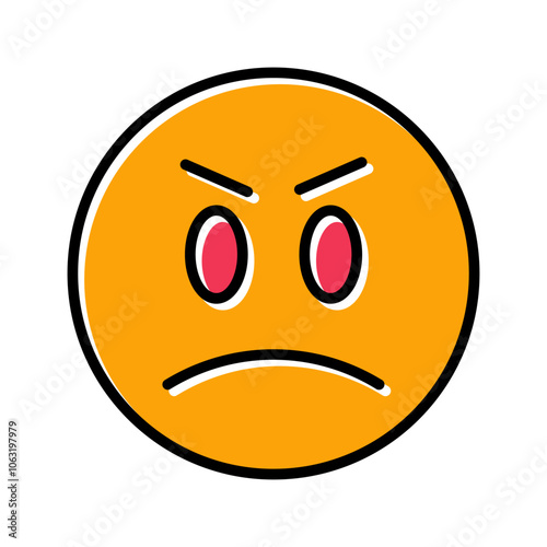 Angry Face Vector Icon