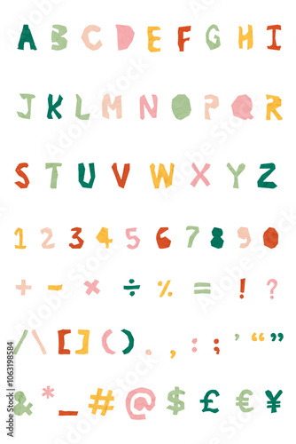 Png Alphabet, Numbers, Symbols set