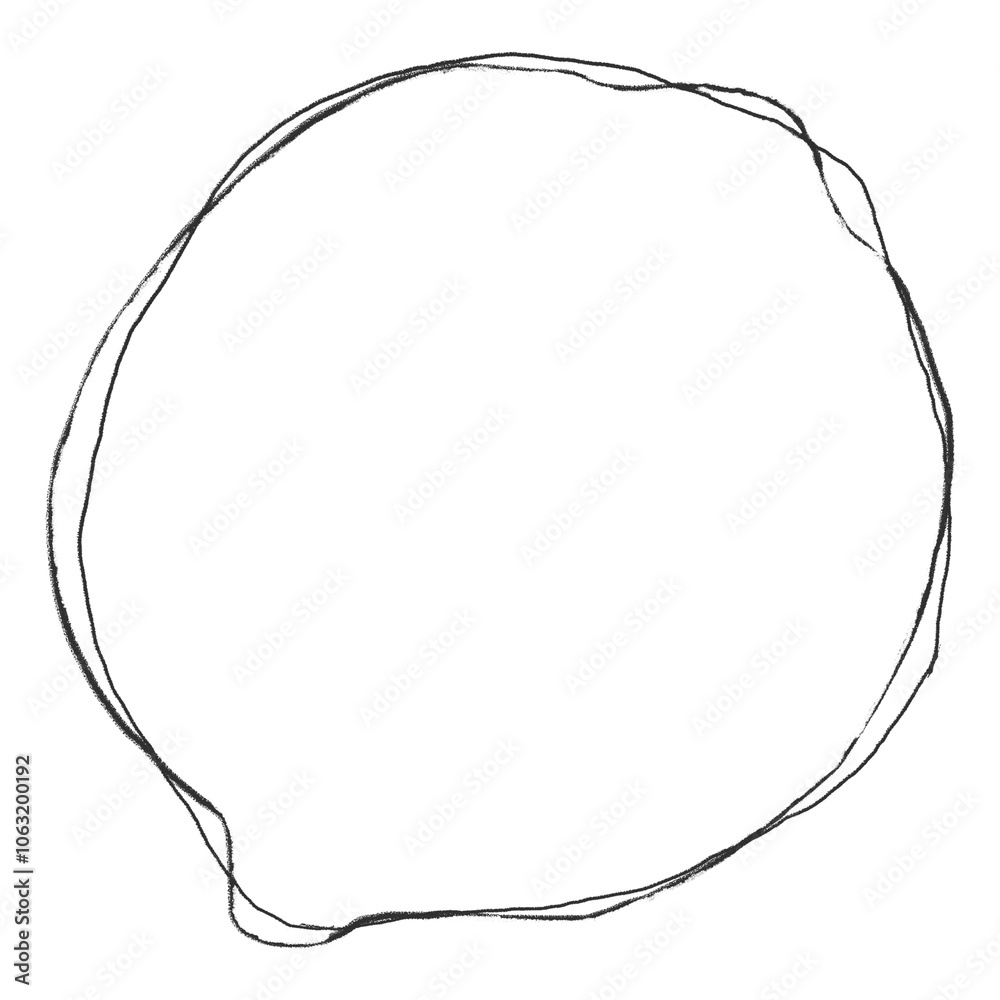 Round shape frame png sticker hand drawn Round shape frame png sticker hand drawn