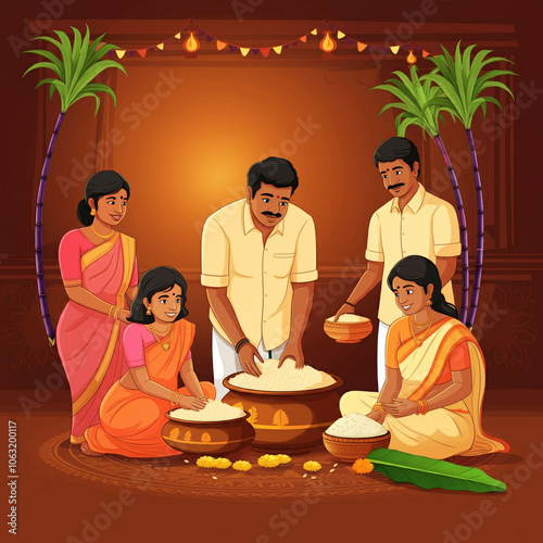 Traditional Pongal celebrat...