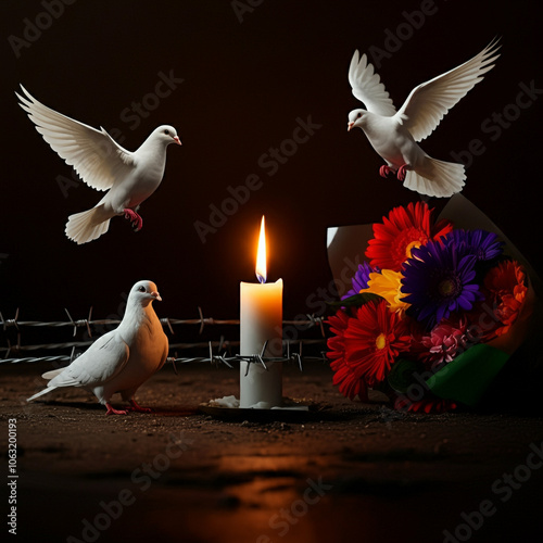Tranquil image of a candle ...