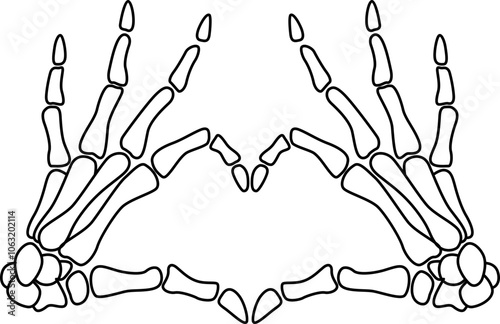 Skeleton Hands Heart Cricut and Silhouette SVG file