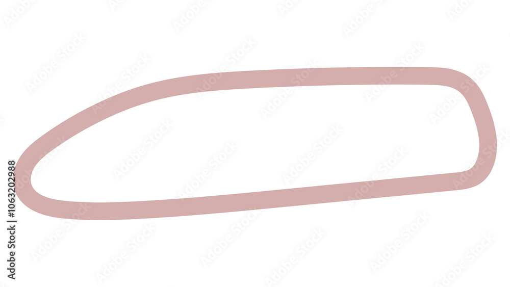 Pink line frame png sticker, design element Pink line frame png sticker, design element