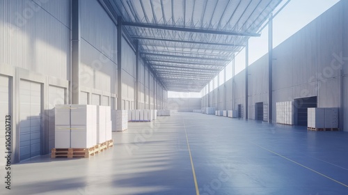 Building structure of a modern logistics warehouse