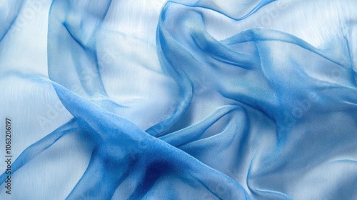 A blue fabric is shown in a white background