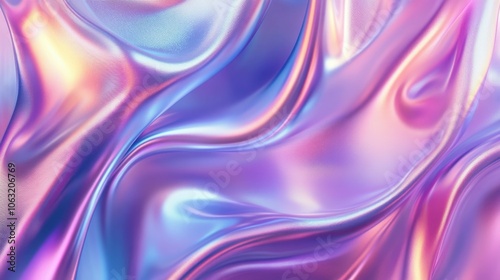 Abstract beautiful holographic background. Light effect colorful gradient texture in pale violet, pink and blue colors