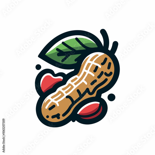 peanut logo illustration