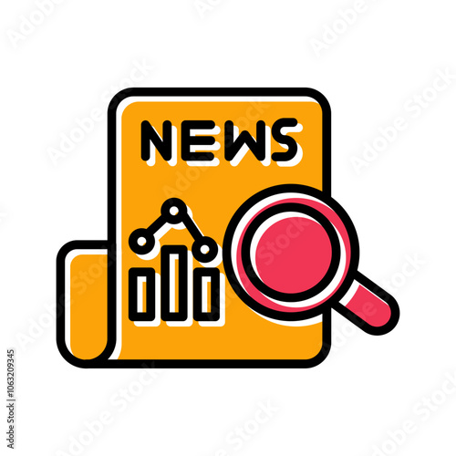 News Analysis Vector Icon