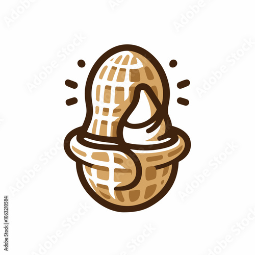 peanut logo illustration