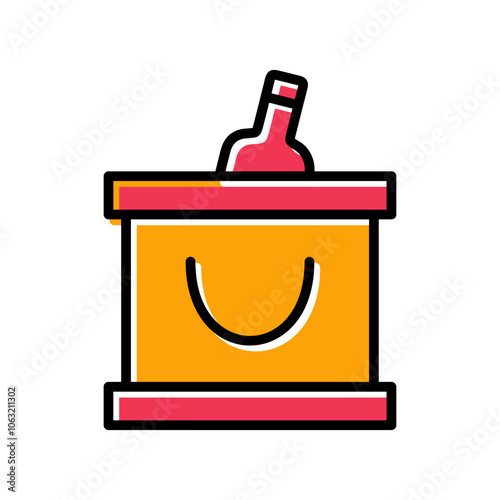 Wine Cooler Vector Icon