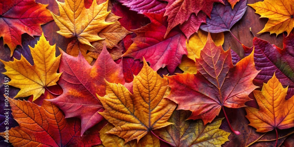 A Tapestry of Autumn Leaves Red, Orange, and Purple Hues, Close-up, Organic Texture, Fall Foliage, Autumn Colors A Tapestry of Autumn Leaves Red, Orange, and Purple Hues, Close-up, Organic Texture, Fall Foliage, Autumn Colors