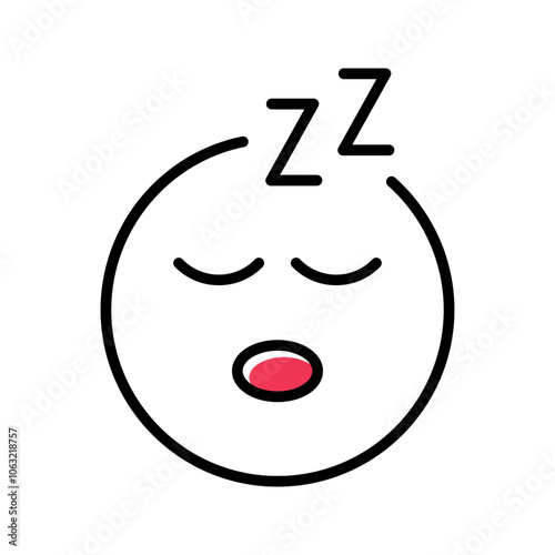 Sleeping Face Vector Icon