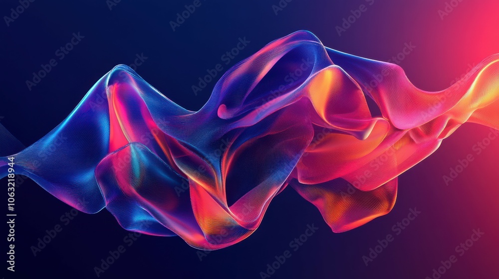 Obraz premium colorful deatailed shape. Dynamic futuristic background.