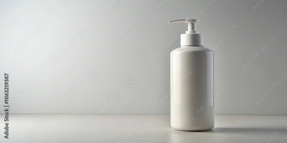 White Pump Bottle on White Background, product packaging, mockup , branding, design White Pump Bottle on White Background, product packaging, mockup , branding, design
