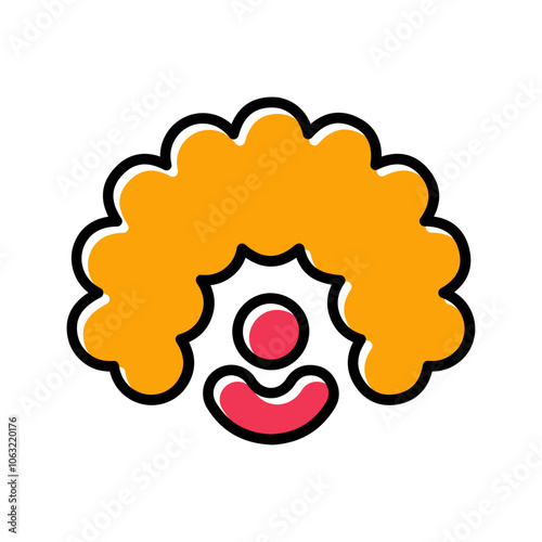Clown Wig Vector Icon