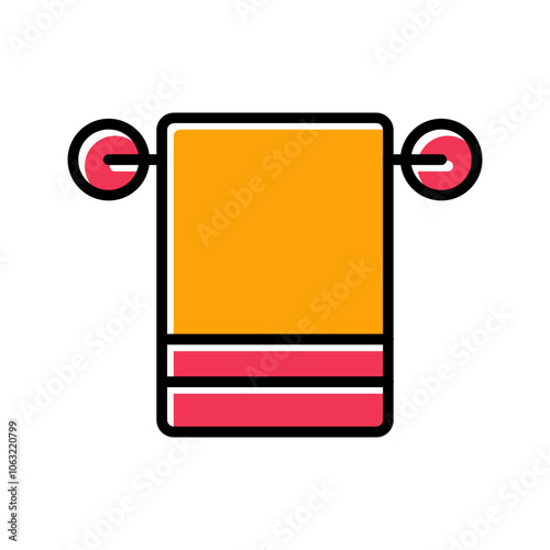 Bath Towels Vector Icon
