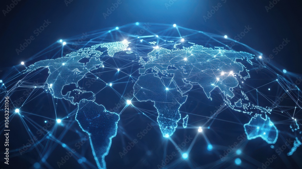 Global business network structure with connections for data exchange and collaboration