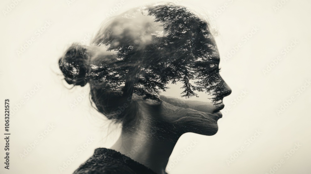Engraved Double Exposure Effect Engraved Double Exposure Effect