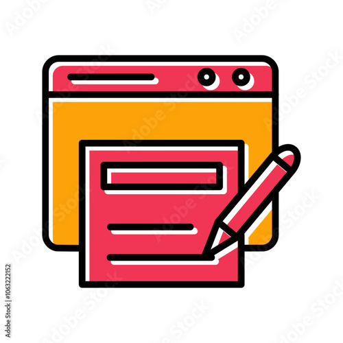 News Blog Vector Icon