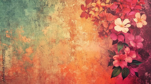 Diverse Vintage Retro Colorful Wallpaper Background - Blooming Prosperity Artistic Organic History Human Sense Vibes