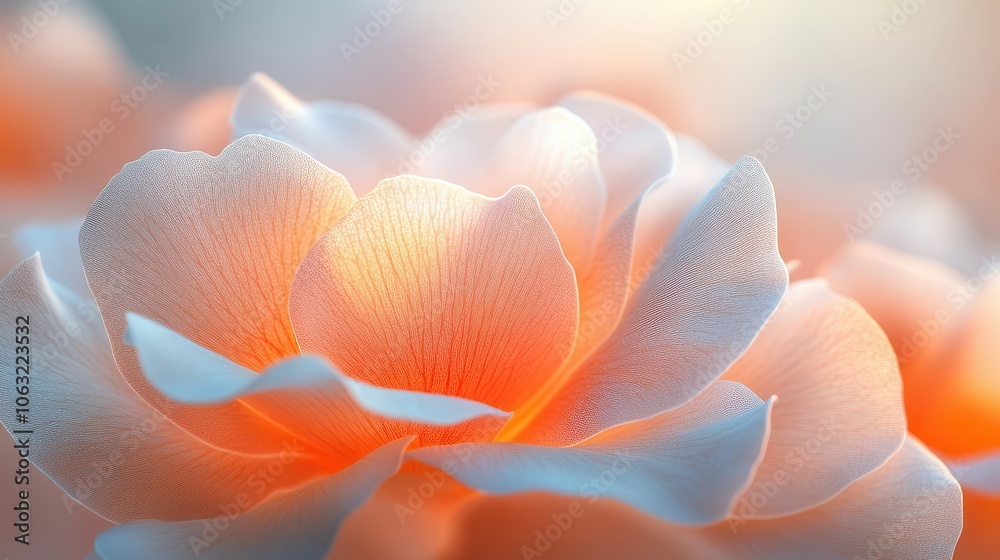 A close-up view of a delicate, pastel-colored flower showcasing soft petals and gentle light, exuding tranquility and beauty. A close-up view of a delicate, pastel-colored flower showcasing soft petals and gentle light, exuding tranquility and beauty.