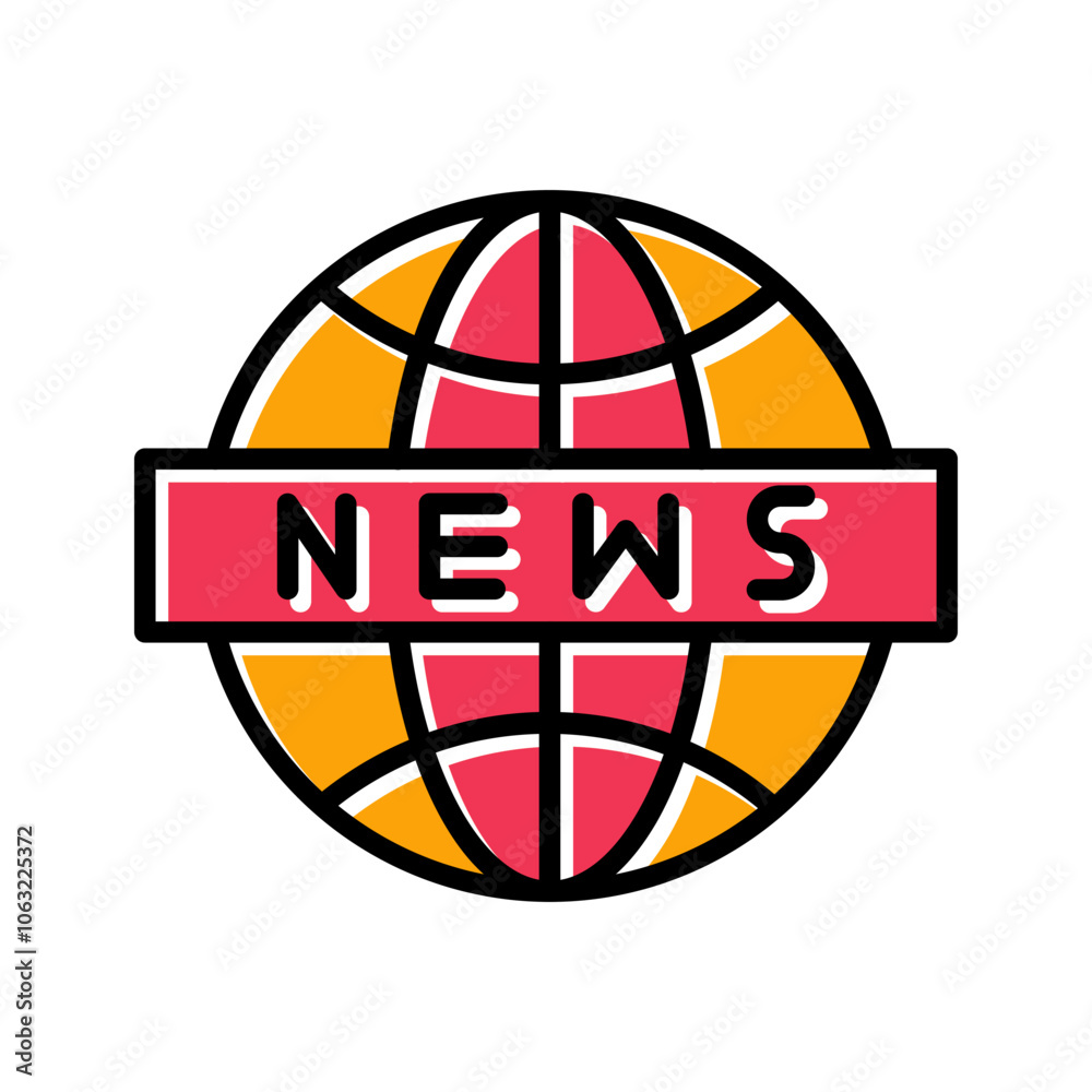 News Globe Vector Icon News Globe Vector Icon