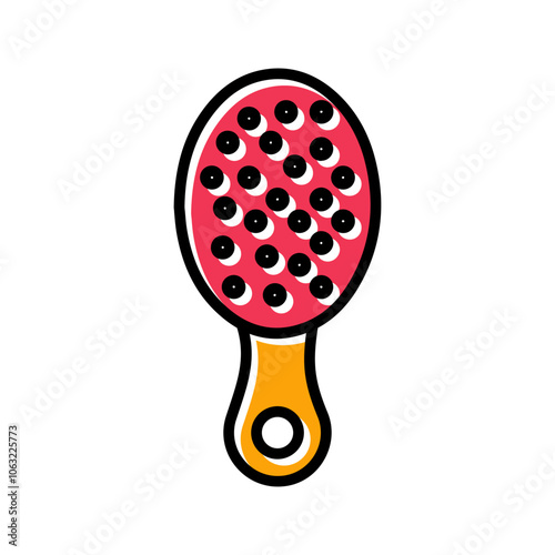 Baby Hairbrush Vector Icon