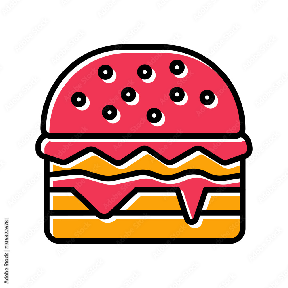 Hamburger Vector Icon Hamburger Vector Icon