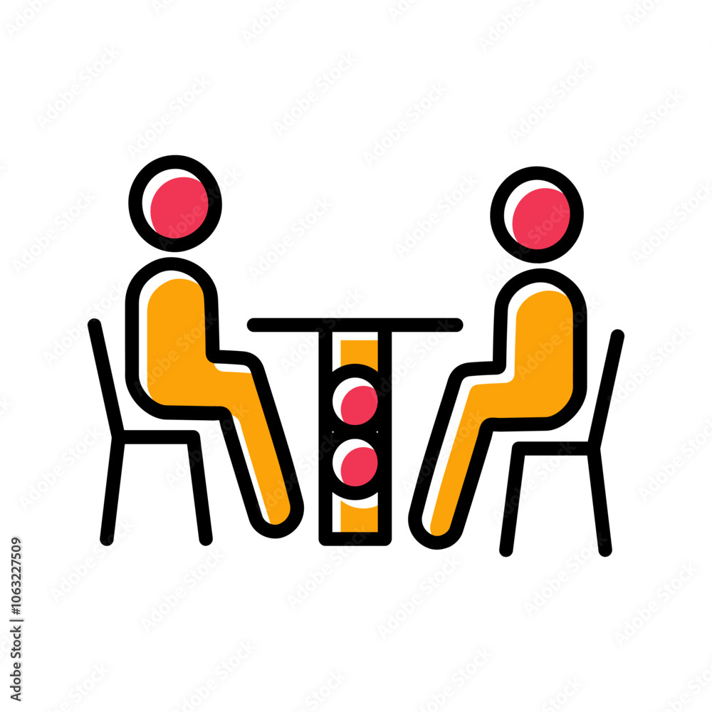 Family Dinner Vector Icon Family Dinner Vector Icon