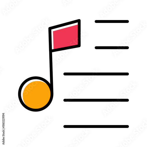 Party Playlist Vector Icon